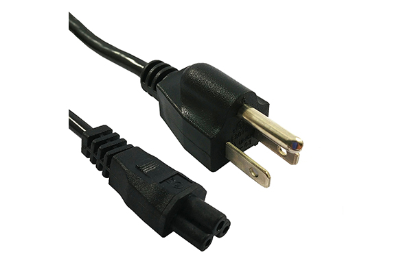 AC Power Cord IEC60320-C5-US-Black-Straight